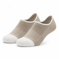 Chaussettes invisibles 39-42 en maille beige et blanc - respirantes et extensibles