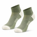 Chaussettes de sport 39-42 en textile vert kaki et blanc à tige courte respirante