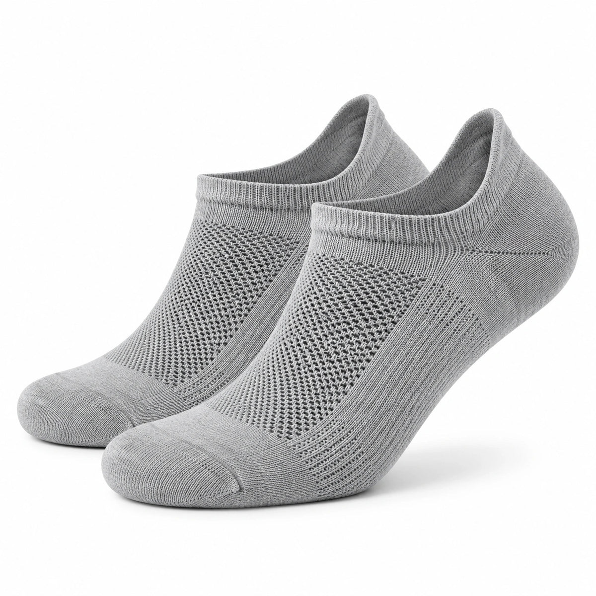 Chaussettes basses 43-46 en maille textile grises respirantes pour sport