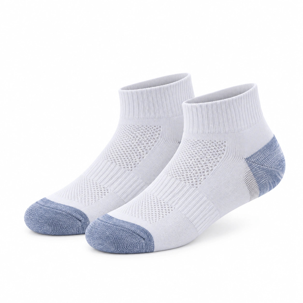 Chaussettes de sport 43-46 blanches et bleues en maille respirante