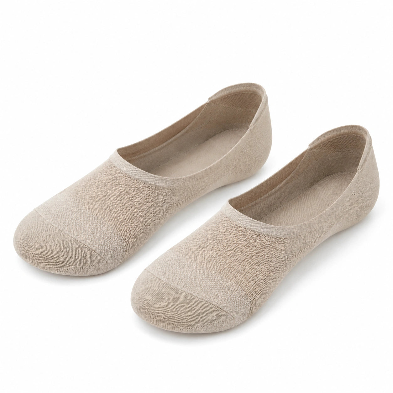 Chaussettes invisibles 35-38 en textile extensible beige pour chaussures basses