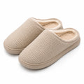 Pantoufles 40/41 en textile beige à doublure douce pour intérieur