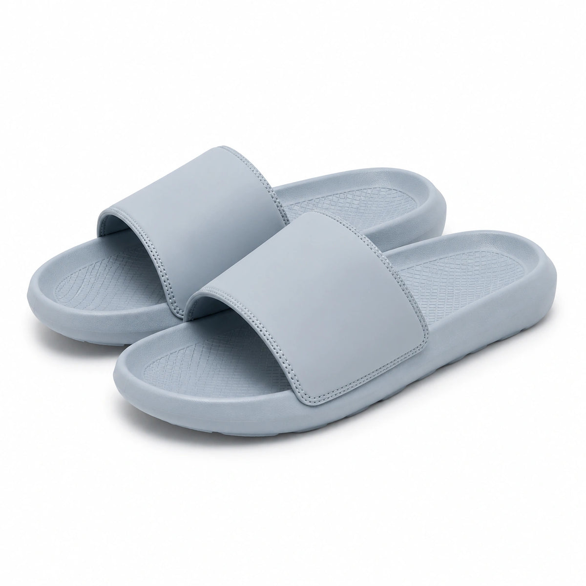 Claquettes 38/39 en EVA bleu gris pour usage quotidien style à enfiler